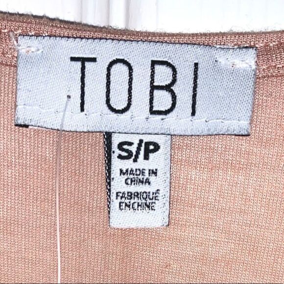 TOBI Eliza Bell Sleeve Terracota Cotton Knit Day Dress Size Small - Picture 8 of 13